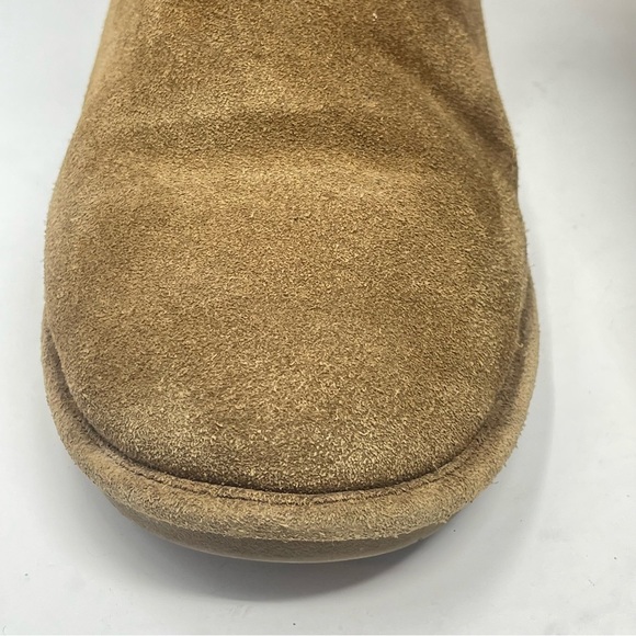 BearPaw Adele Boots Womens 9 Brown Tan Suede Fur Lined Mid Calf Braided Strap - Picture 6 of 16